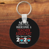 オンラインで先生を過小評価し生き延びない キーホルダー (正面)