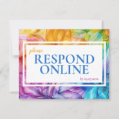 オンラインで応答Ethereal開花RSVPカード (正面)