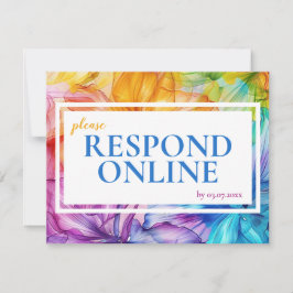 オンラインで応答Ethereal開花RSVPカード
