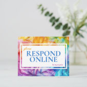 オンラインで応答Ethereal開花RSVPカード (スタンド正面)