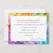 オンラインで応答Ethereal開花RSVPカード (裏面)