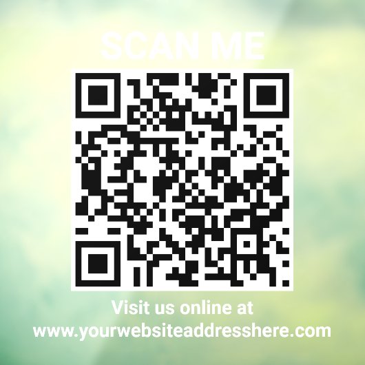 オンラインで私たちを訪問してください QRコードビジネス ウィンドウサイン (シート3)