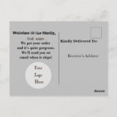 オンラインのポストカードに感謝 ポストカード (裏面)