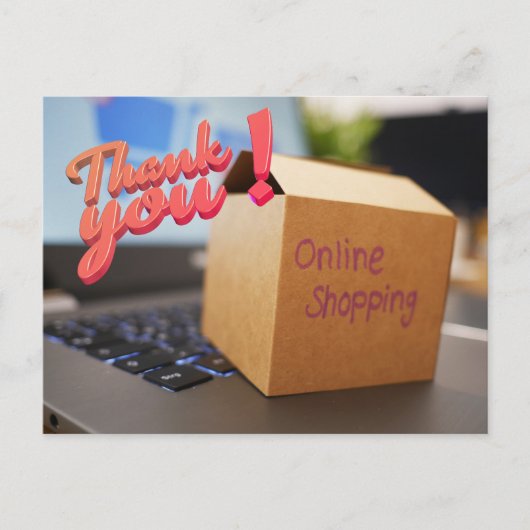 オンラインのポストカードに感謝 ポストカード (正面)
