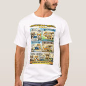 オンラインのレビューと現実 – 笑える猫のコミック Tシャツ (正面)