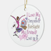 オンラインの友だち セラミックオーナメント (左)