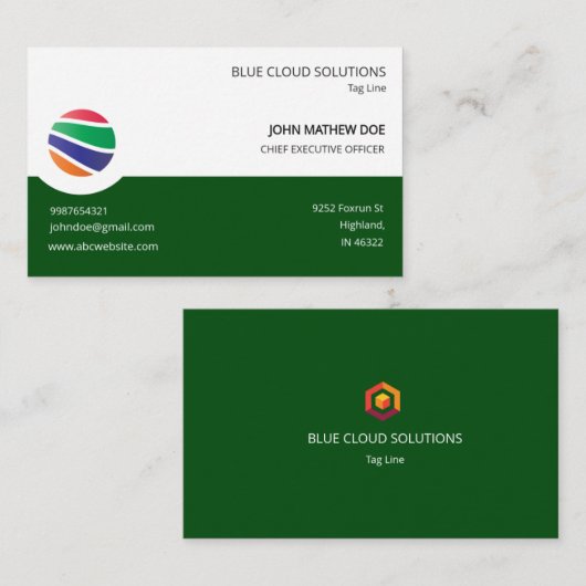 オンラインの名刺 名刺 (正面/裏面)