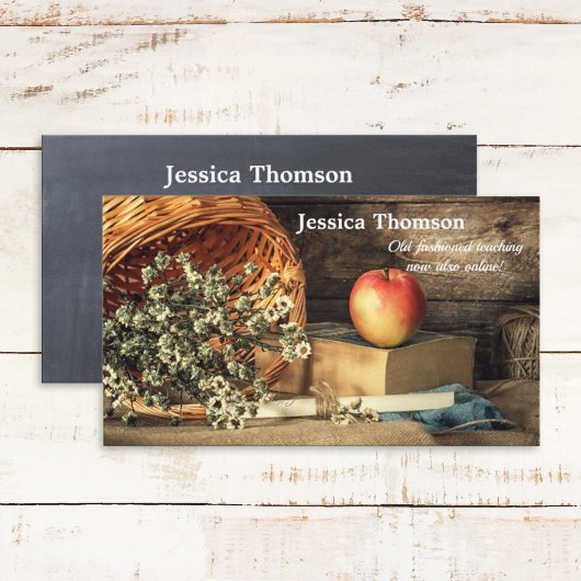 オンラインの家庭教師または代替先生 名刺