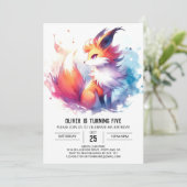 オンラインエレガントフォックスの誕生日 招待状 (スタンド正面)