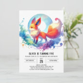 オンラインエンチャントキツネ誕生日 招待状 (スタンド正面)