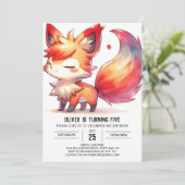 オンラインエンchanted Fox誕生日 招待状 (スタンド正面)
