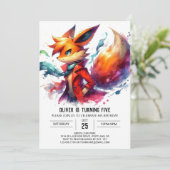 オンラインキツネ誕生日 招待状 (スタンド正面)