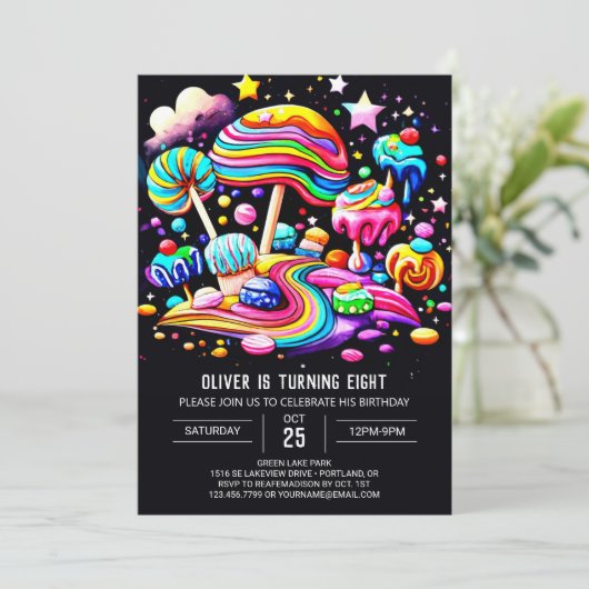 オンラインキャンディワンダーランド誕生日 招待状 (スタンド正面)