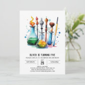 オンラインギア実験科学者誕生日 招待状 (スタンド正面)