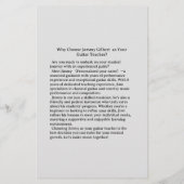 オンラインギターレッスンフライヤー両面印刷 チラシ (裏面)