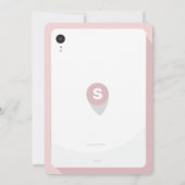 オンライングループビデオチャットタブレットテキストメッセージパーティー 招待状 (裏面)