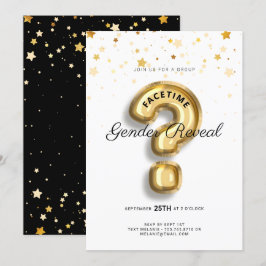 オンライングループビデオチャット性別が赤ちゃんのシャワーを明らかにする 招待状