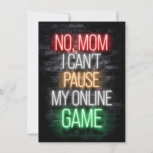 オンラインゲームを一時停止できない 招待状 (正面)