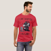 オンラインゲーム好きなカラス一家のユーモア Tシャツ (正面フル)