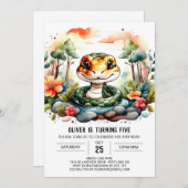 オンラインコブラ誕生日 招待状 (正面/裏面)