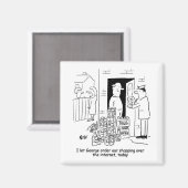 オンラインショッピング。夫がインターネットでビールを注文 マグネット (正面/裏面)