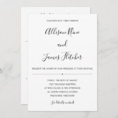 オンラインシンプルRSVPを使用した両面招待状 招待状 (正面/裏面)