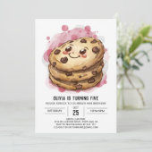 オンラインスイーツパステルクッキー誕生日 招待状 (スタンド正面)