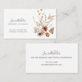 オンラインセラピストカウンセラー山花 名刺 (正面/裏面)