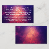 オンラインセラーストアサンキュービジネスカード挿入 名刺 (正面/裏面)