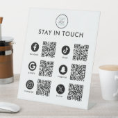 オンラインソーシャルメディアQRコード台座標識 台座サイン (インサイチュ)