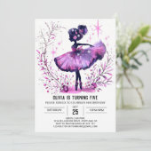 オンラインチルドレンズバレリーナ誕生日 招待状 (スタンド正面)