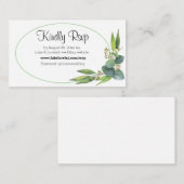 オンラインディナーの出欠の出欠 エンクロージャーカード (正面/裏面)