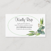 オンラインディナーの出欠の出欠 エンクロージャーカード (正面)