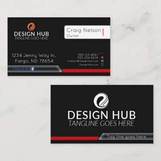 オンラインデザイナーの名刺 名刺 (正面/裏面)