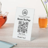 オンラインデジタル財布によるQRコード決済 台座サイン (インサイチュ)