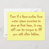 オンラインデートすることの危険性(エイリアン) ポストカード (正面/裏面)