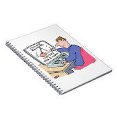 オンラインバンキングのユーモアおもしろい銀行の顧客の漫画 ノートブック (右側)