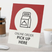 オンラインピックアップはこちら赤いペデスタル記号 台座サイン (インサイチュ)