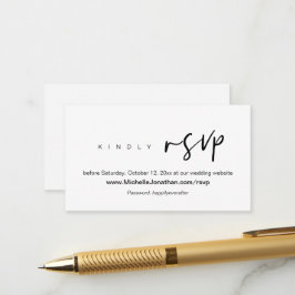 オンラインモダンRSVP,結婚のWebサイト, Password エンクロージャーカード