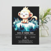 オンラインモンキー誕生日 招待状 (スタンド正面)