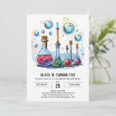 オンライン不機嫌科学者化学誕生日 招待状 (スタンド正面)