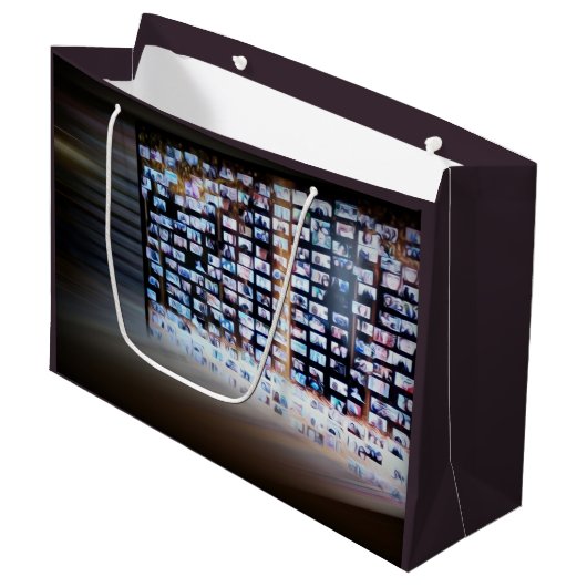 オンライン交差縁ど ラージペーパーバッグ (正面アングル)