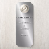 オンライン会議を妨害しない*進行中 ドアノブサイン (ノブ)