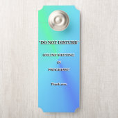 オンライン会議を妨害しない*進行中 ドアノブサイン (ノブ)