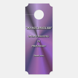 オンライン会議を妨害しない*進行中 ドアノブサイン