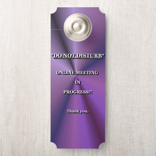 オンライン会議を妨害しない*進行中 ドアノブサイン (ノブ)