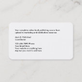 オンライン出版業カード 名刺 (裏面)