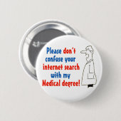 オンライン医学診断と認定医師 缶バッジ (正面&裏面)