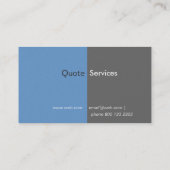 オンライン印刷モダン青枠男らし 名刺 (裏面)