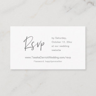 オンライン招待 RSVP, ウェブサイト, ダークグレー エンクロージャーカード